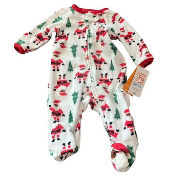Carters Infant Boys & Girls Fleece My 1st Christmas Sleeper 3 Months NWT - Picture 1 of 4